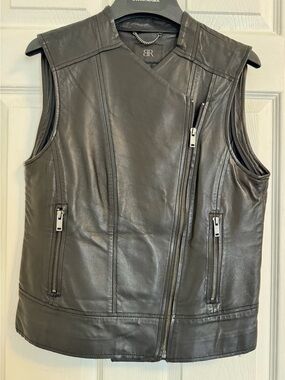 Banana Republic Leather Moto Vest
